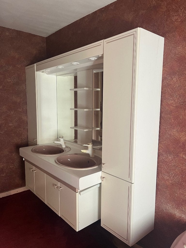 meuble de salle de bain avec ou sans ses lavabos, Maison & Meubles, Meuble lavabo, 150 à 200 cm, Utilisé, 150 à 200 cm