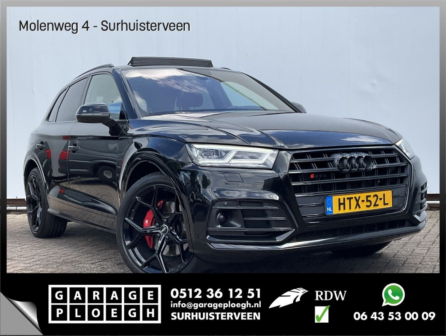 Audi SQ5 3.0 TFSI SQ5 Pro Line Plus Luchtver. B&O Pano.dak S, Auto's, Automaat, Zwart, Bedrijf, SUV of Terreinwagen