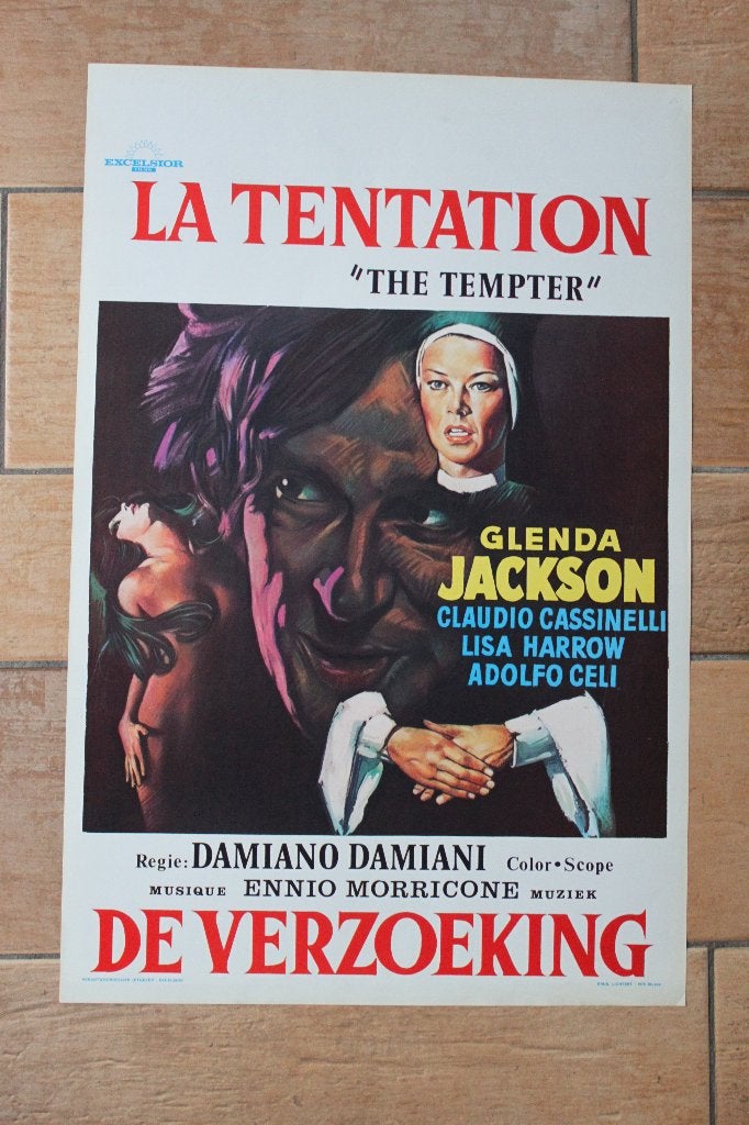 filmaffiche The Tempter 1974 filmposter, Rechthoekig Staand, Ophalen of Verzenden, Zo goed als nieuw, A1 t/m A3