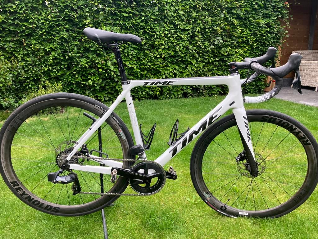 TIME Alpe D’Huez racefiets – Carbon Gloss Wit/Zwart – maat M, Fietsen en Brommers, Fietsen | Racefietsen, Ophalen, Carbon, Zo goed als nieuw