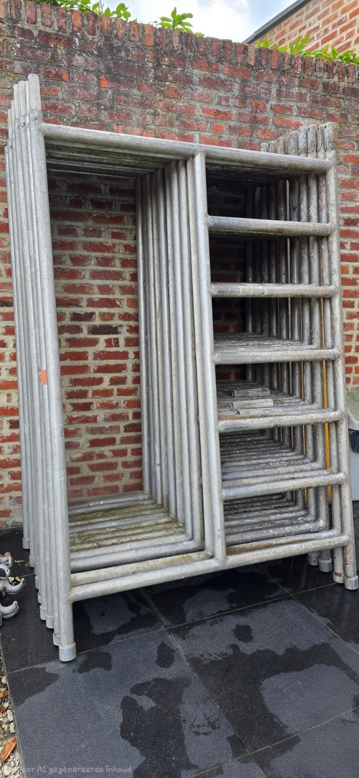Alluminium stelling , Petry , 1 samenstelling. 1200€, Doe-het-zelf en Bouw, Steigers, Ophalen, Gebruikt