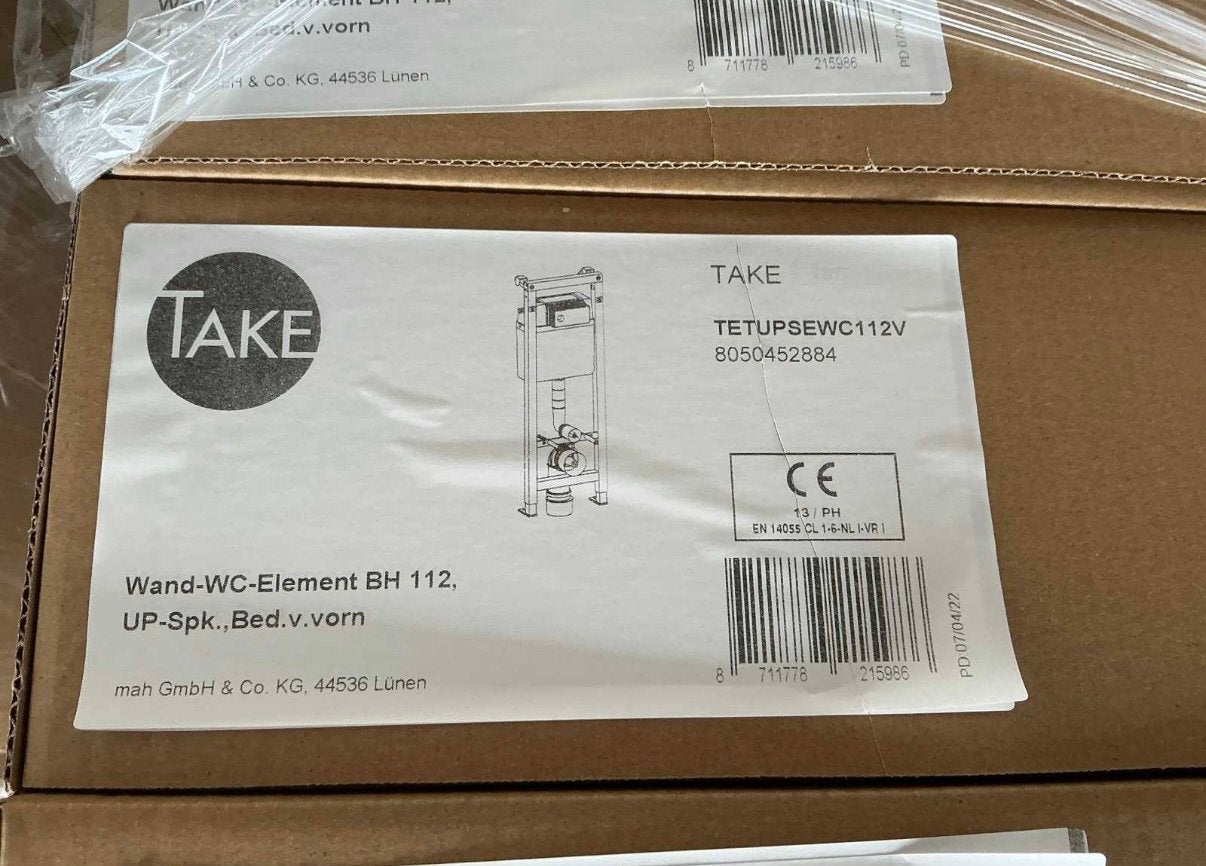 Take Hangtoilet met front, Ophalen, Zo goed als nieuw, Toilet