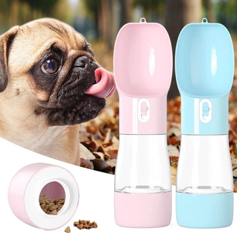 Gourde portable 2-en-1 pour chien et chat, Envoi, Neuf