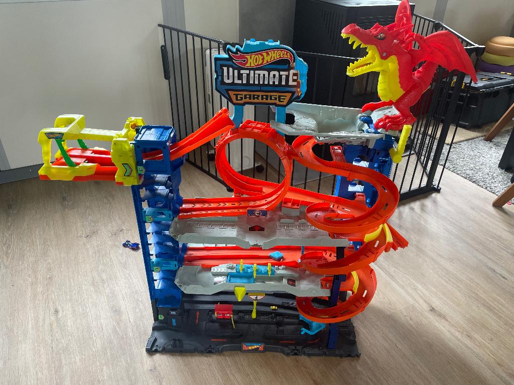 Garage hotweels, Kinderen en Baby's, Speelgoed | Racebanen, Ophalen, Racebaan, Zo goed als nieuw, Hot Wheels