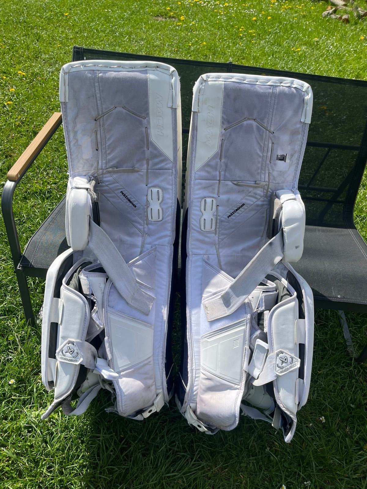 Jambières Bauer Supreme Mach XXL, Sports & Fitness, Enlèvement, Utilisé, Protection