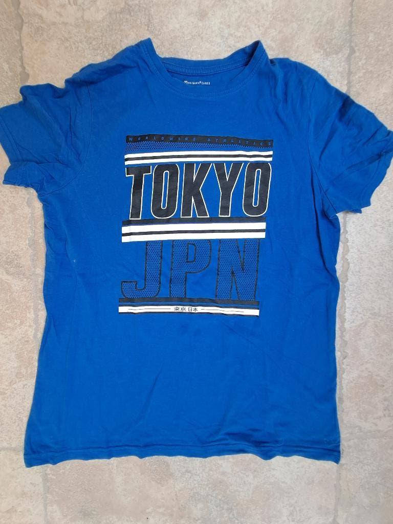 GRATIS: Blauwe t-shirt mt 164 - 170, Kinderen en Baby's, Ophalen of Verzenden, Gebruikt, Jongen, Shirt of Longsleeve