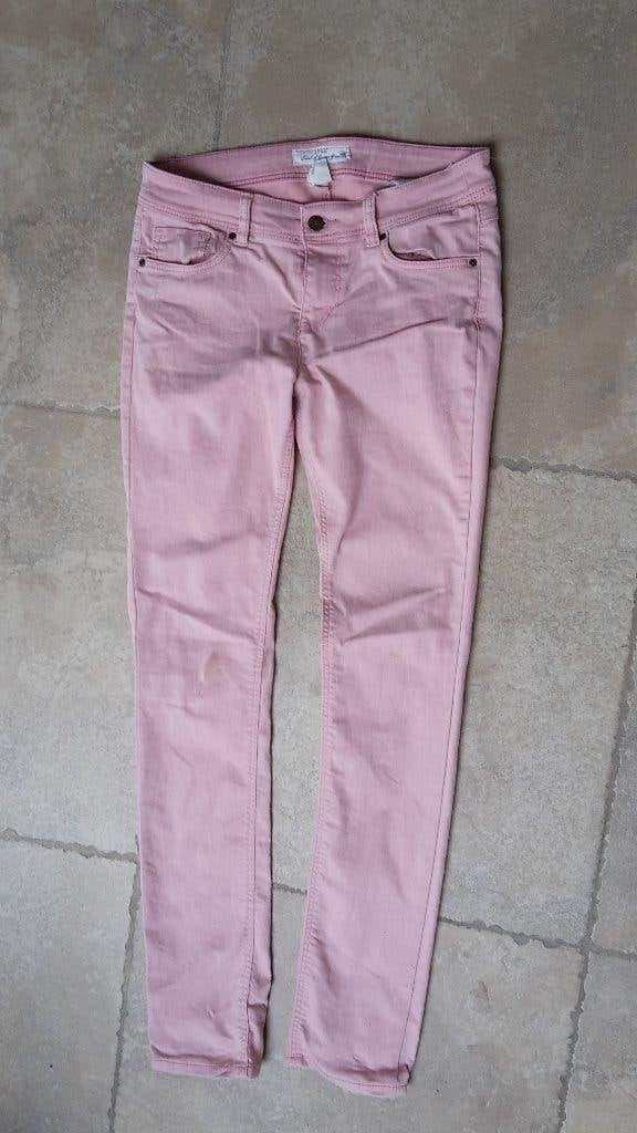 1 euro koopjes ! roze jeans broek mt 170, Kinderen en Baby's, Broek, Gebruikt, Meisje, JBC