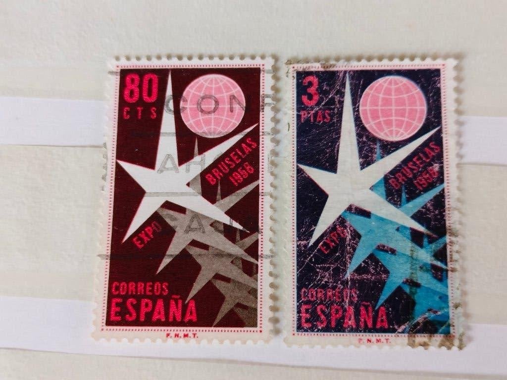 Espagne 1958 -- Expo 58 Exposition universelle de Bruxelles, Envoi, Affranchi
