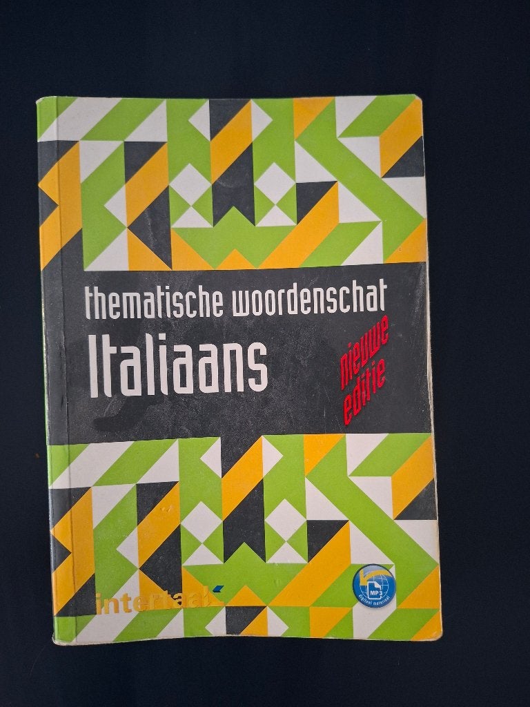 Thematische Woordenschat Italiaans, Boeken, Ophalen, Gelezen, Hoger Onderwijs