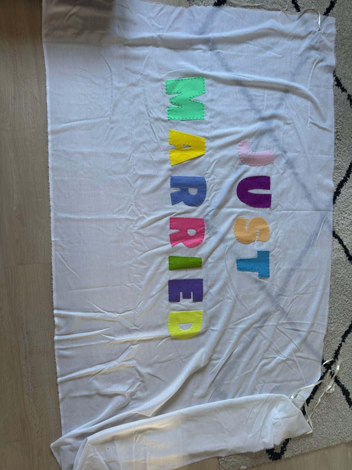 ‘Just married’ spandoek, Ophalen of Verzenden, Zo goed als nieuw
