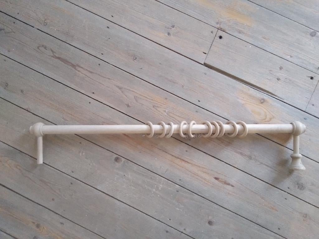 Brico gordijnroede van onbewerkt hout 86 cm, Huis en Inrichting, Ophalen, Nieuw, 50 tot 100 cm, Minder dan 100 cm