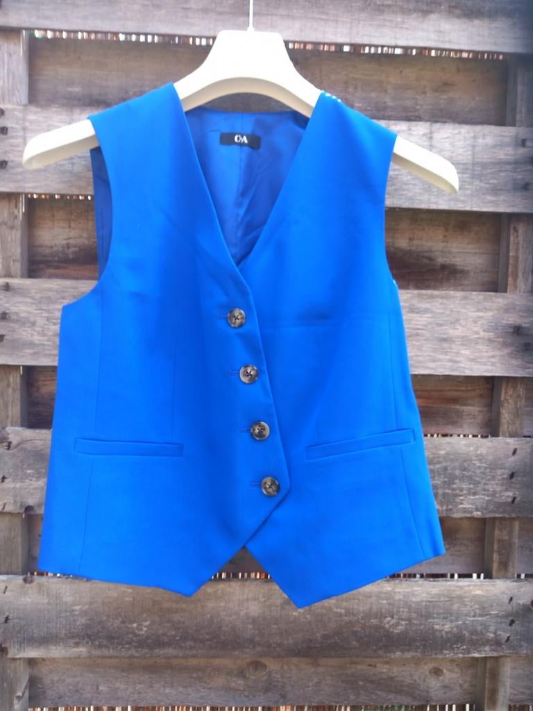 Nieuwe blauwe gilet maat 36, Ophalen, Blauw, Nieuw, Maat 36 (S)