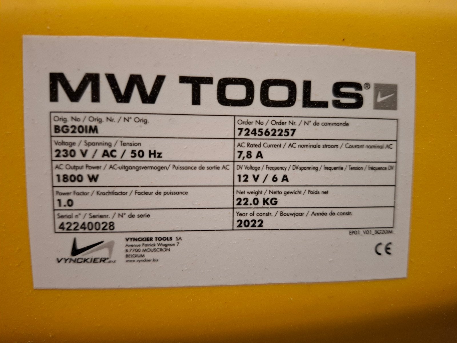 Benzine inverter generator, Enlèvement