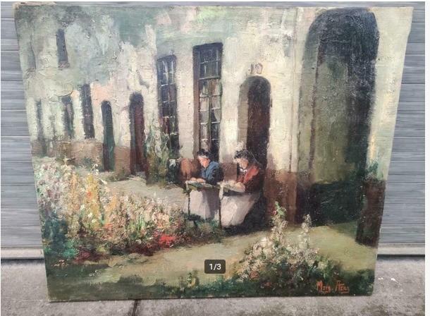 huile sur toile signe margueritte aers, Antiquités & Art, Enlèvement ou Envoi