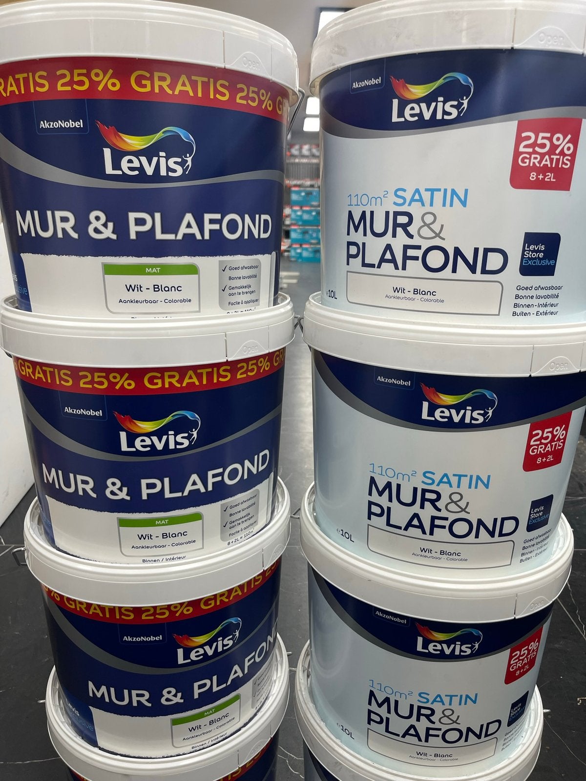 🎨📣Peinture Levis MAT, SATIN & VELOURS , Trimetal.. ️, Bricolage & Construction, Peinture, Vernis & Laque, Neuf, Peinture, 10 à 15 litres