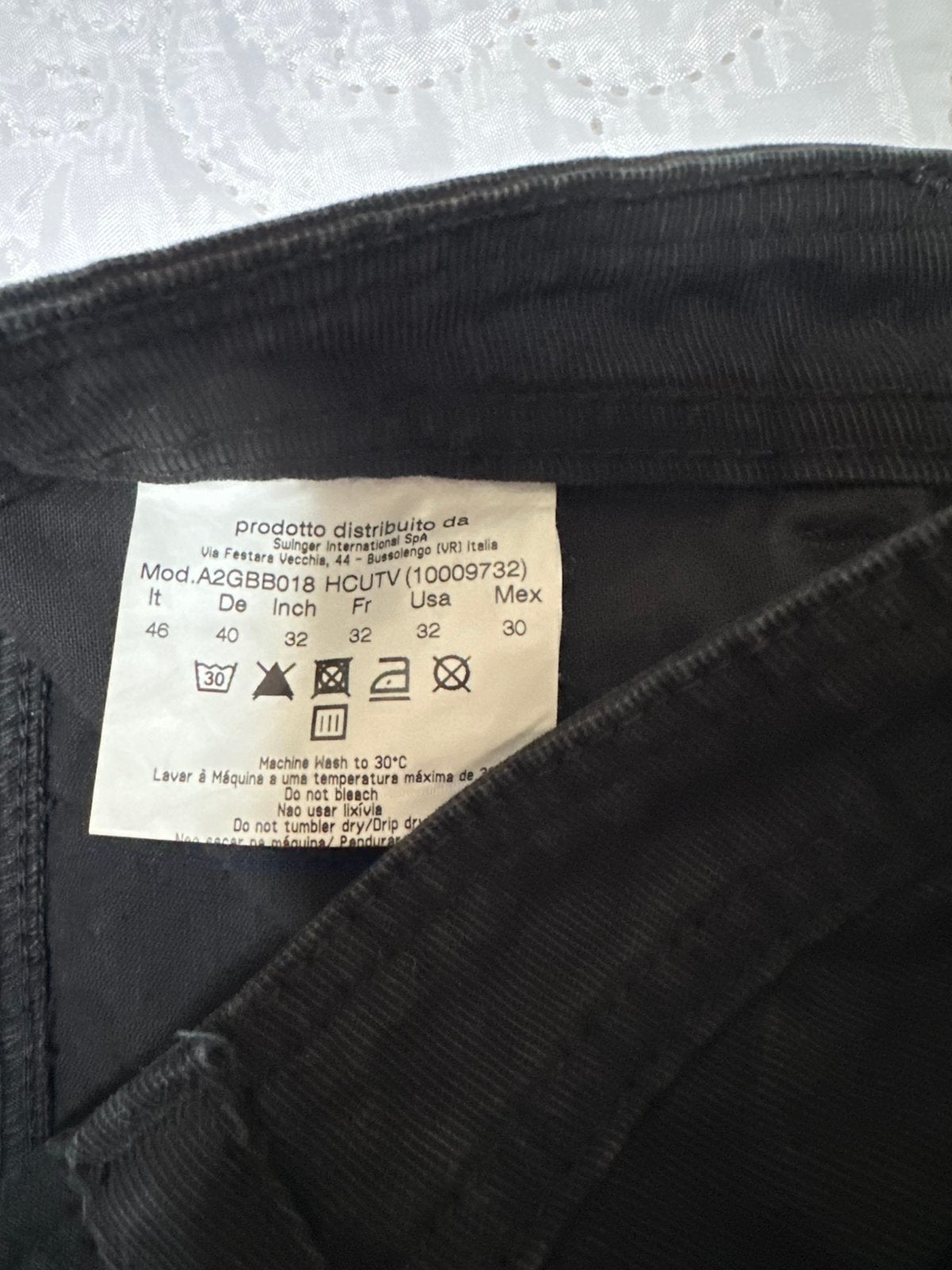 VJC Versace zwarte slimfit jeans maat FR 32 (IT 46), Kleding | Heren, Verzenden, Zo goed als nieuw, Zwart
