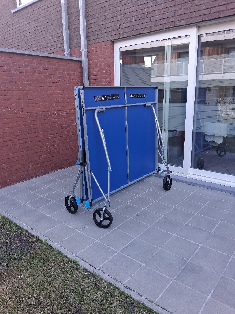 ping pong tafel outdoor decathlon, Ophalen, Zo goed als nieuw, Tafel Outdoor, Inklapbaar