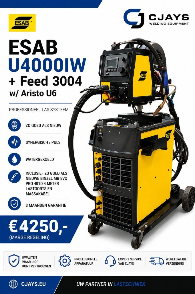 Pulse MIG MAG Laspost ESAB Mig U4000iw Lasapparaat, Doe-het-zelf en Bouw, Gereedschap | Lasapparaten, Ophalen of Verzenden, Zo goed als nieuw