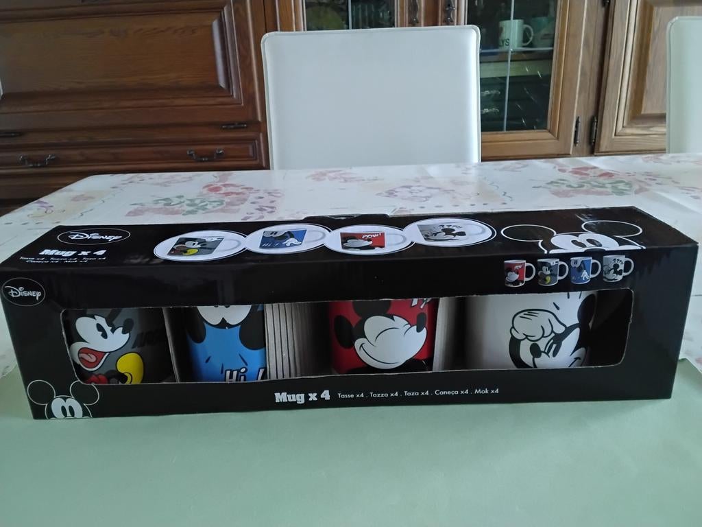 Set van 4 nieuwe Disney mokken, Enlèvement, Neuf, Céramique