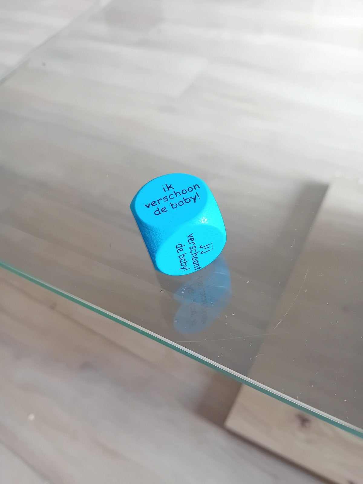 ludieke dobbelsteen voor wie de baby verschoont, Ophalen of Verzenden