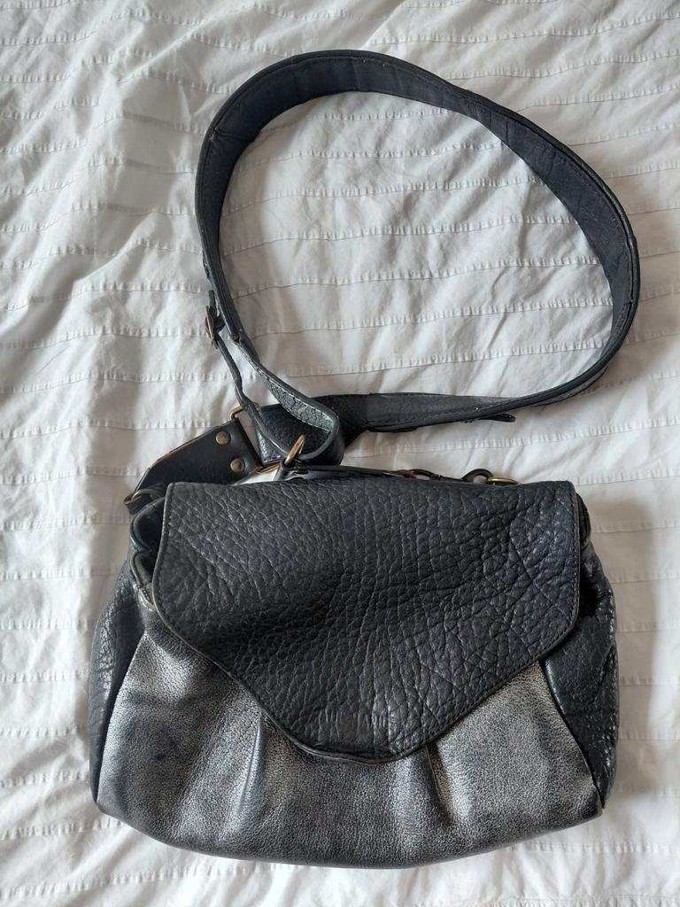 Sac Paul Marius Suzon M argenté-noir, Enlèvement, Utilisé, Noir, Sac à main