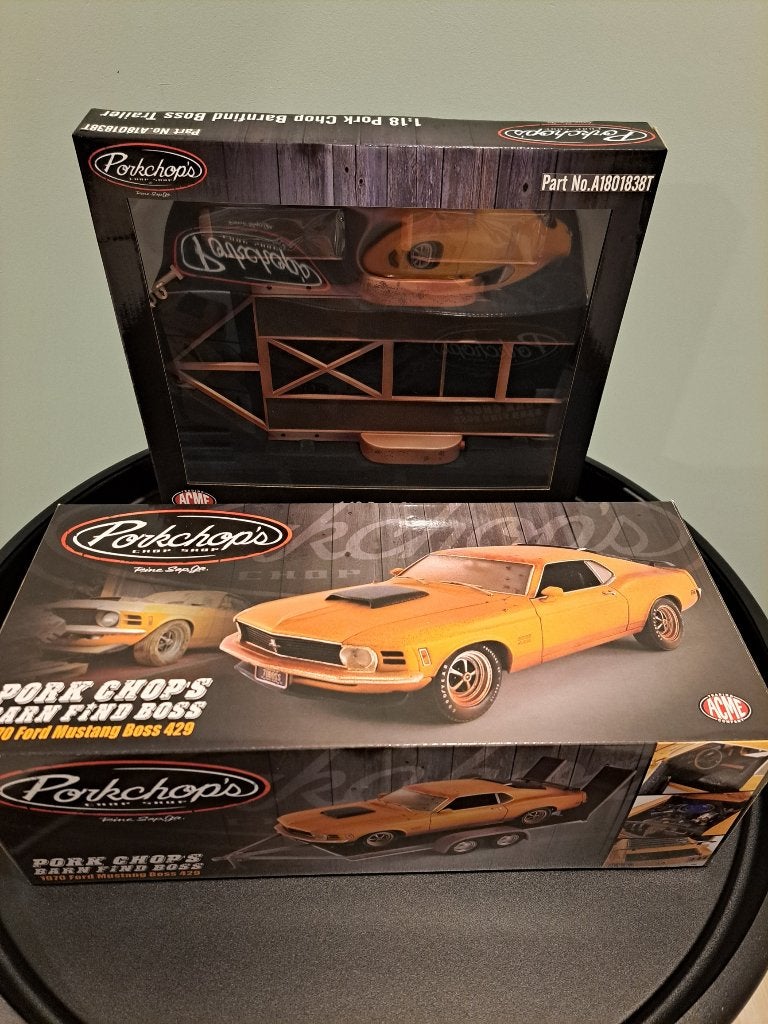 1:18 GMP/ACME Pork Chop's Barn Find Ford Mustang Boss 429, Hobby en Vrije tijd, Modelauto's | 1:18, Ophalen of Verzenden, Nieuw
