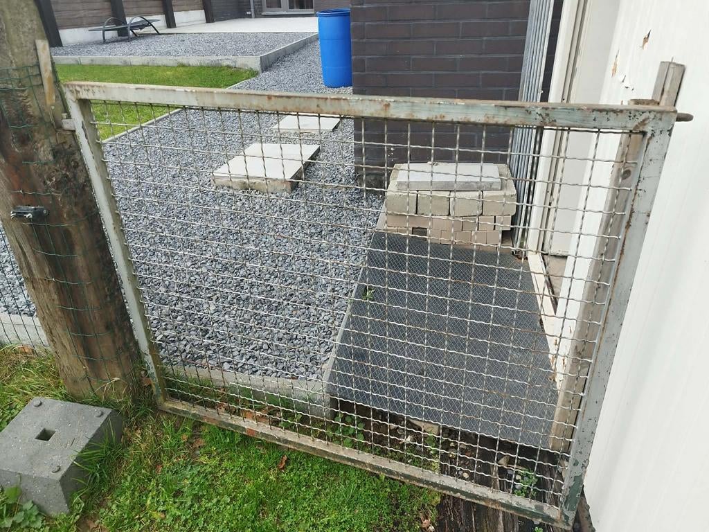 Tuinhek poort metaal roest niet 120cm hoog 150cm breed, Ophalen, Tuinhek