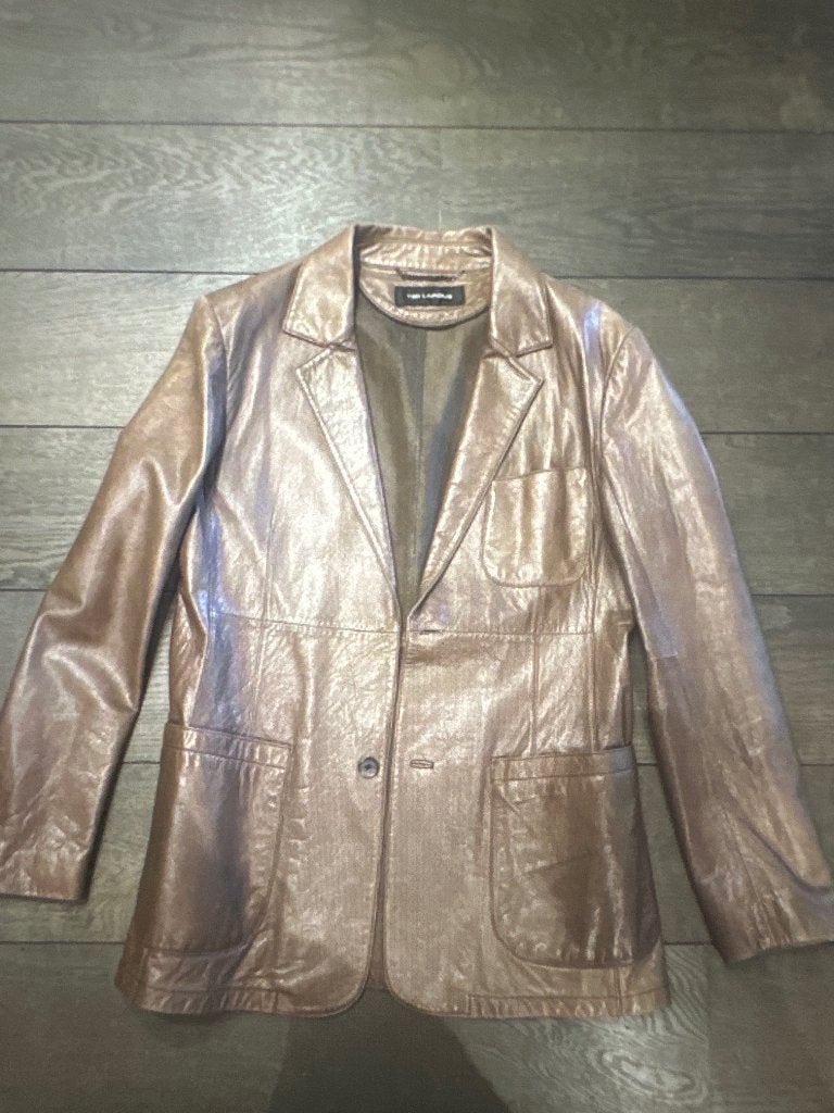 Veste en cuir marron Ted Lapidus pour homme, Ted Lapidus, Enlèvement ou Envoi, Brun, Taille 52/54 (L)