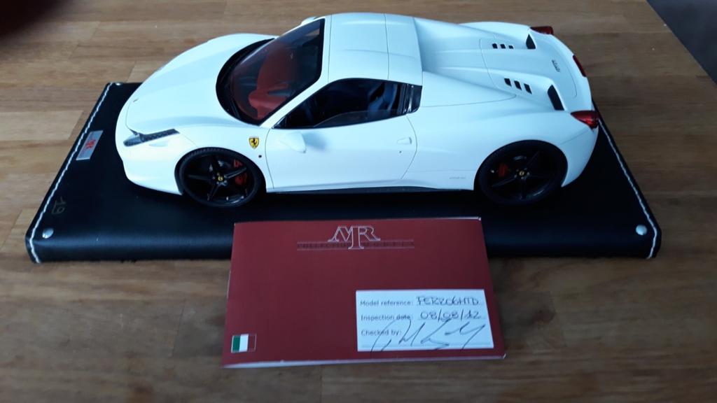 MR 1/18 Ferrari Hardtop Spider AVUS WIT ZELDZAAM, Hobby en Vrije tijd, Modelauto's | 1:18, Ophalen of Verzenden, Zo goed als nieuw