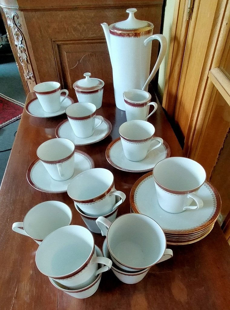 Vintage Bavaria porseleinen koffieservies – 25-delig, Antiek en Kunst, Antiek | Servies compleet, Ophalen