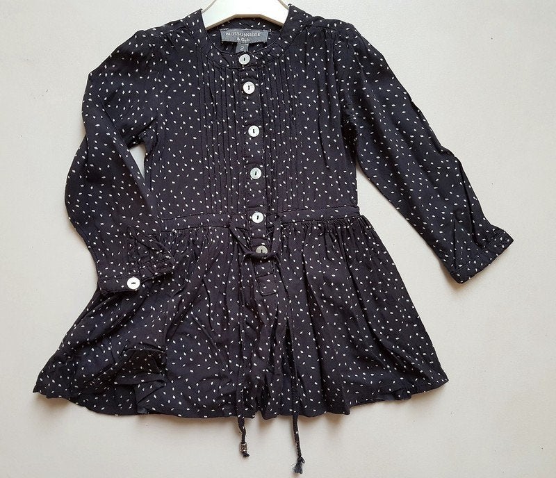 BUISSONNIERE - Jolie robe gris foncé - T.2 ans, Kinderen en Baby's, Gebruikt, Meisje, Jurkje of Rokje, Ophalen of Verzenden