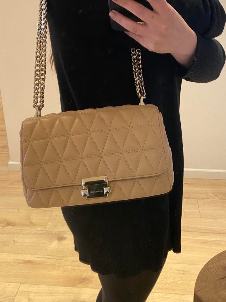 Michael Kors tas, Beige, Zo goed als nieuw, Leer, Ophalen