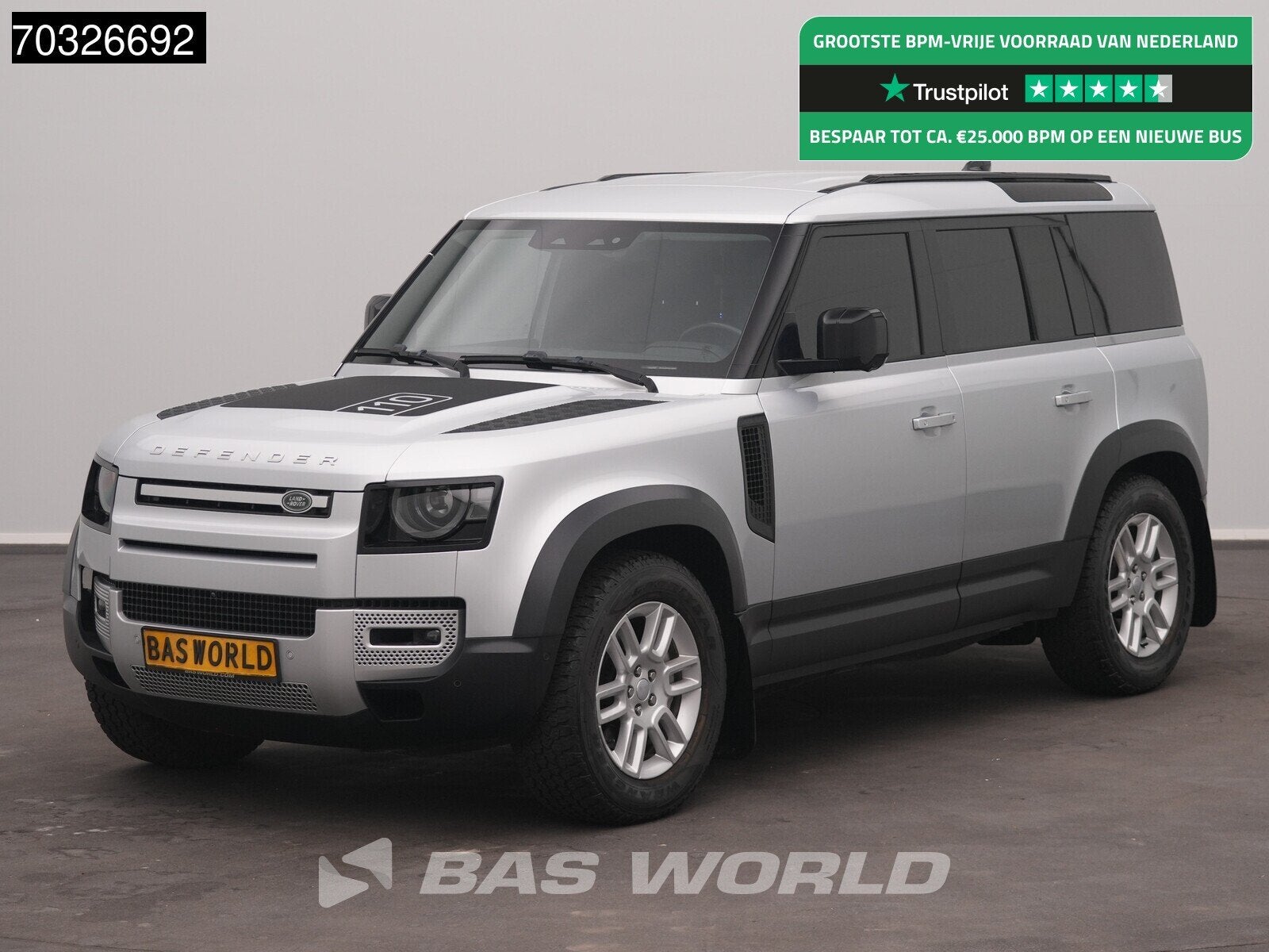 Land Rover D300 3.0 Grijs Kenteken Automaat 3-zits Airco Cru, Automaat, Gebruikt, 300 pk, Leder
