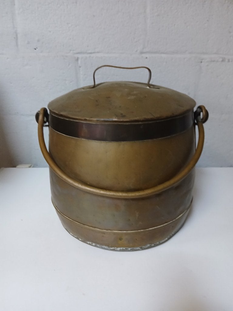 Koperen ketel met deksel, Antiek en Kunst, Ophalen of Verzenden, Koper