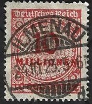 1 Postzegel Duitse Rijk 1923 Cijfer (III) in cirkel, Enlèvement ou Envoi, Autres périodes, Affranchi