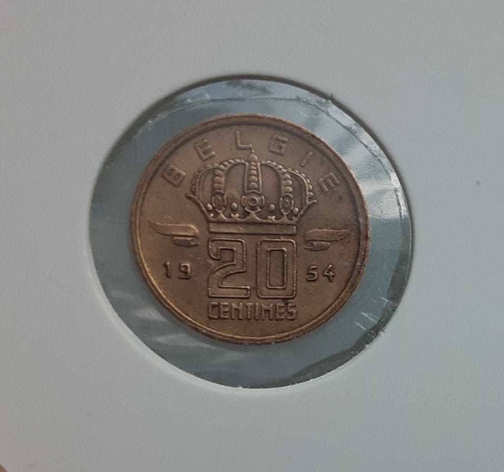 Belgique - 20 cents — 1954 Fl. (Réf 114)., Enlèvement ou Envoi, Autre, Monnaie en vrac