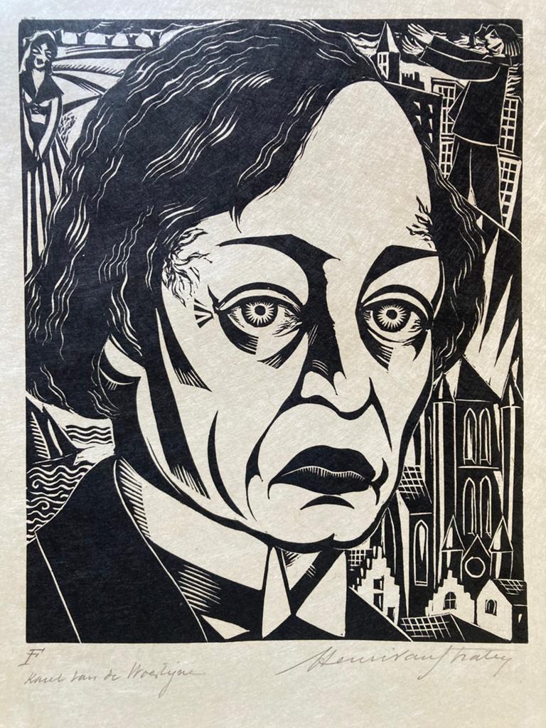 Lino Henri Van Straten, 1937, fig. Karel Van de Woestijne, Enlèvement ou Envoi, Encadré, 1900 - 1949