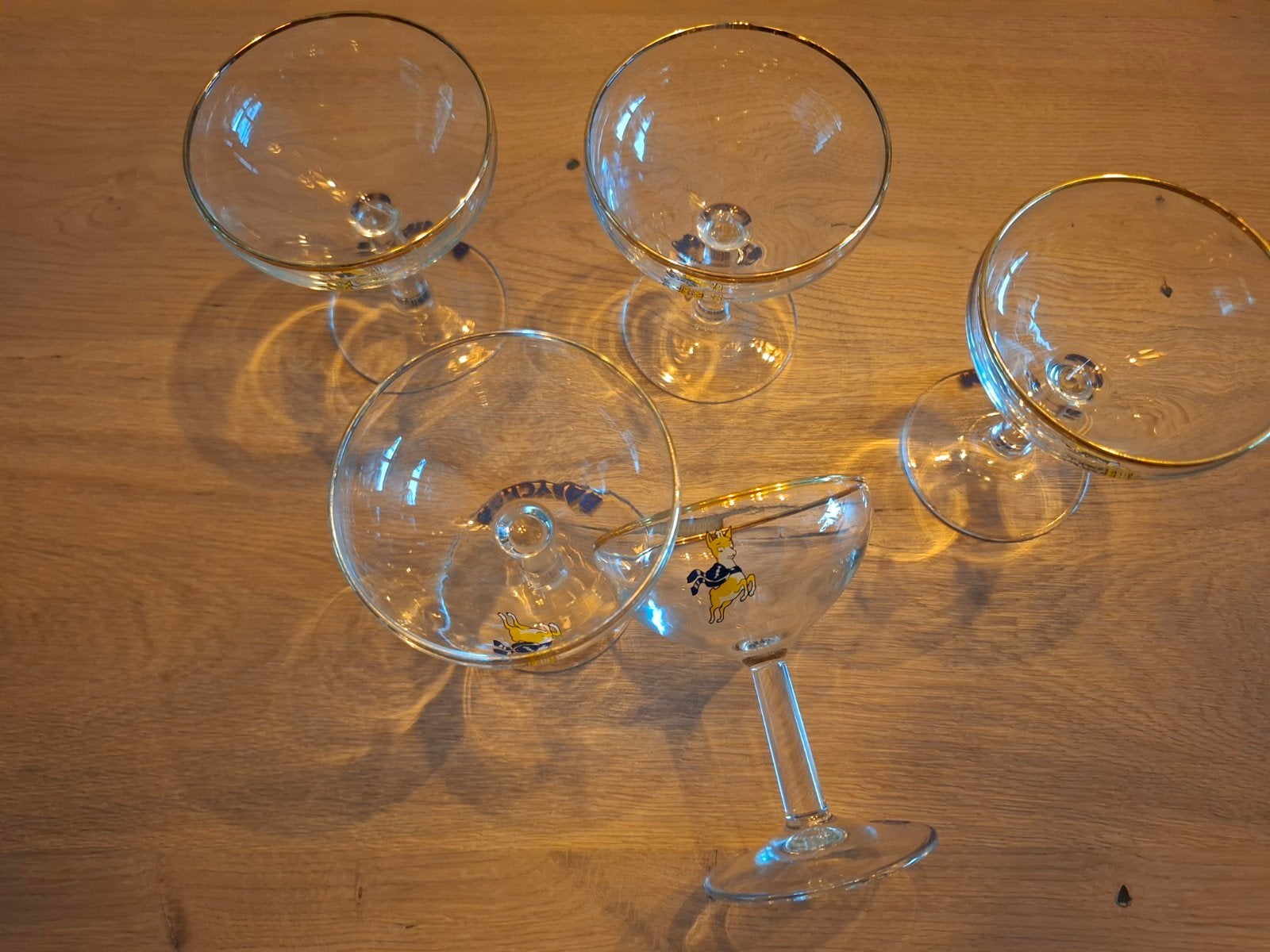 5 babycham glaasjes, Ophalen
