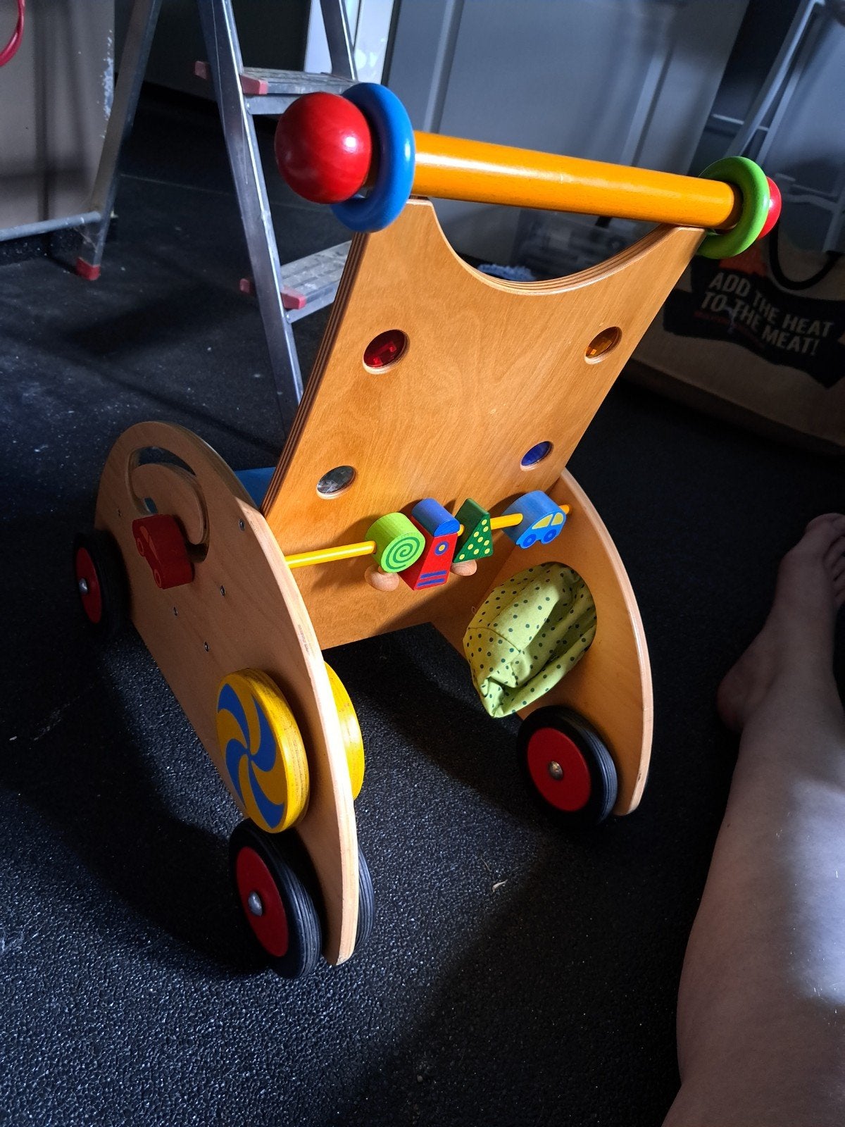 haba, houten activiteiten loopwagen, Kinderen en Baby's, Ophalen, Gebruikt