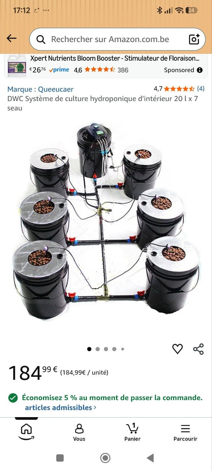 kit hydro complet, jamais utilisé.... toujours emballé, Tuin en Terras, Kweekspullen, Ophalen
