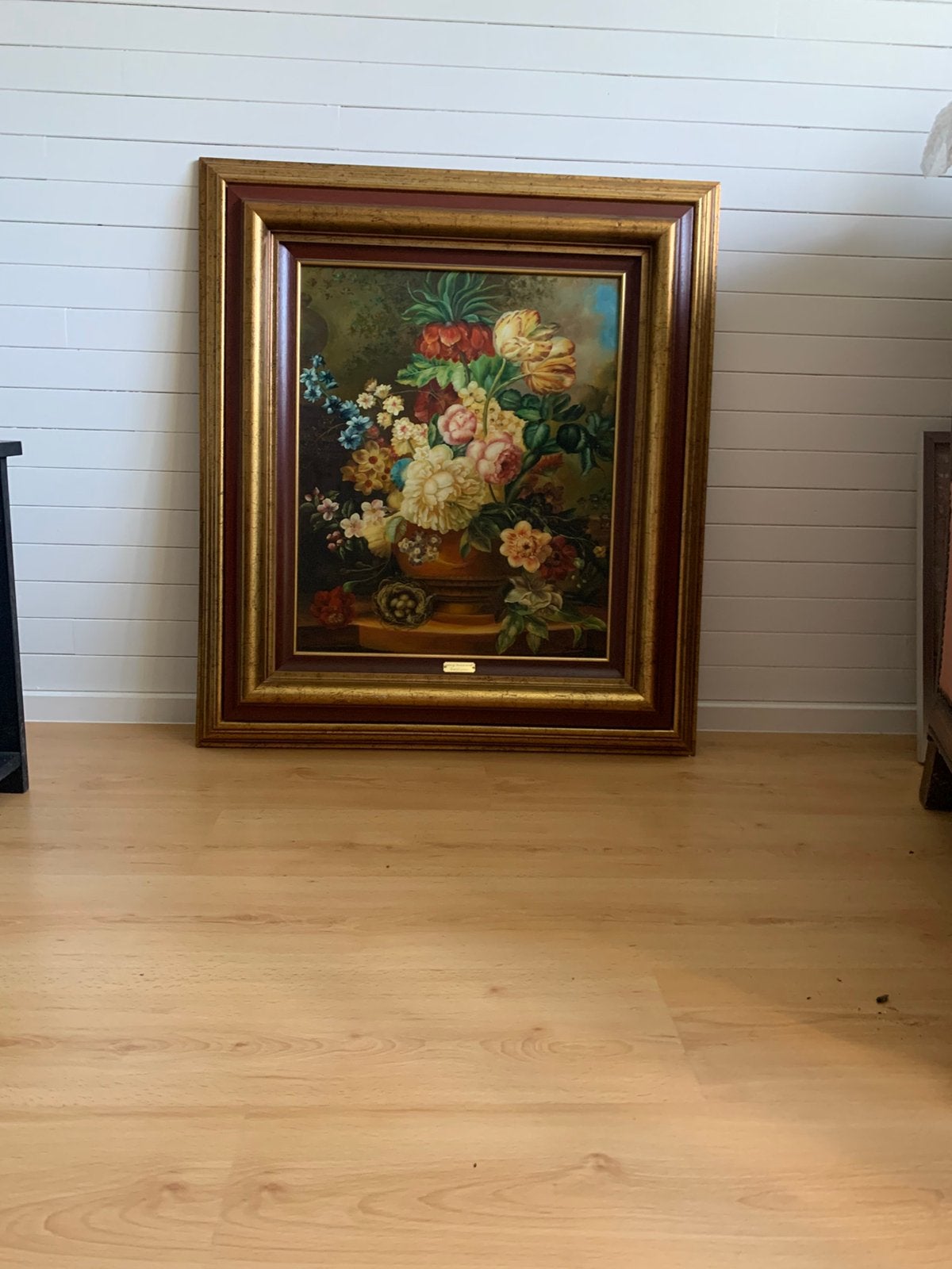 Cadre avec fleurs, Antiquités & Art, Enlèvement, Fleurs