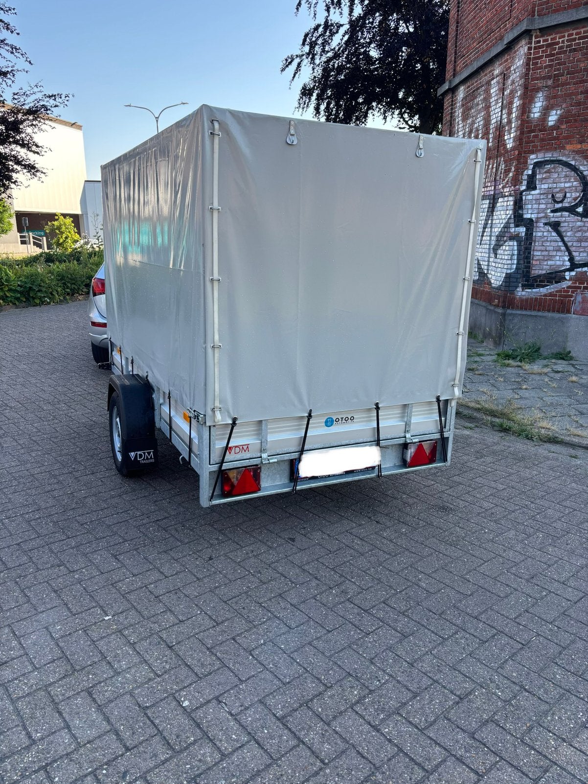 Aanhangwagen met huif 750kg XL, Autos : Divers, Remorques, Enlèvement, Comme neuf