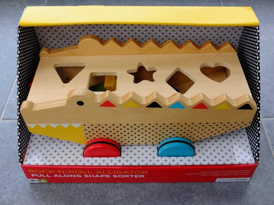 Jeu d'éveil en bois à tirer, trieur formes (Petit Collage), Enlèvement ou Envoi, Comme neuf, Construction