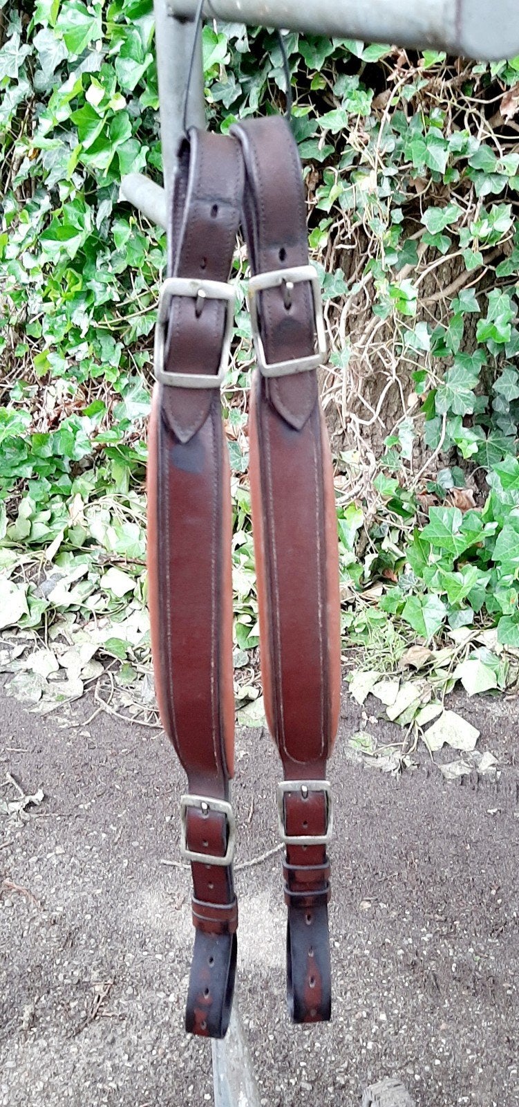 💢 2 -IDEAL- GOEDE BRUINE STERKE SPRINGRIEMEN 40€, Animaux & Accessoires, Chevaux & Poneys | Brides & Harnachement, Enlèvement ou Envoi