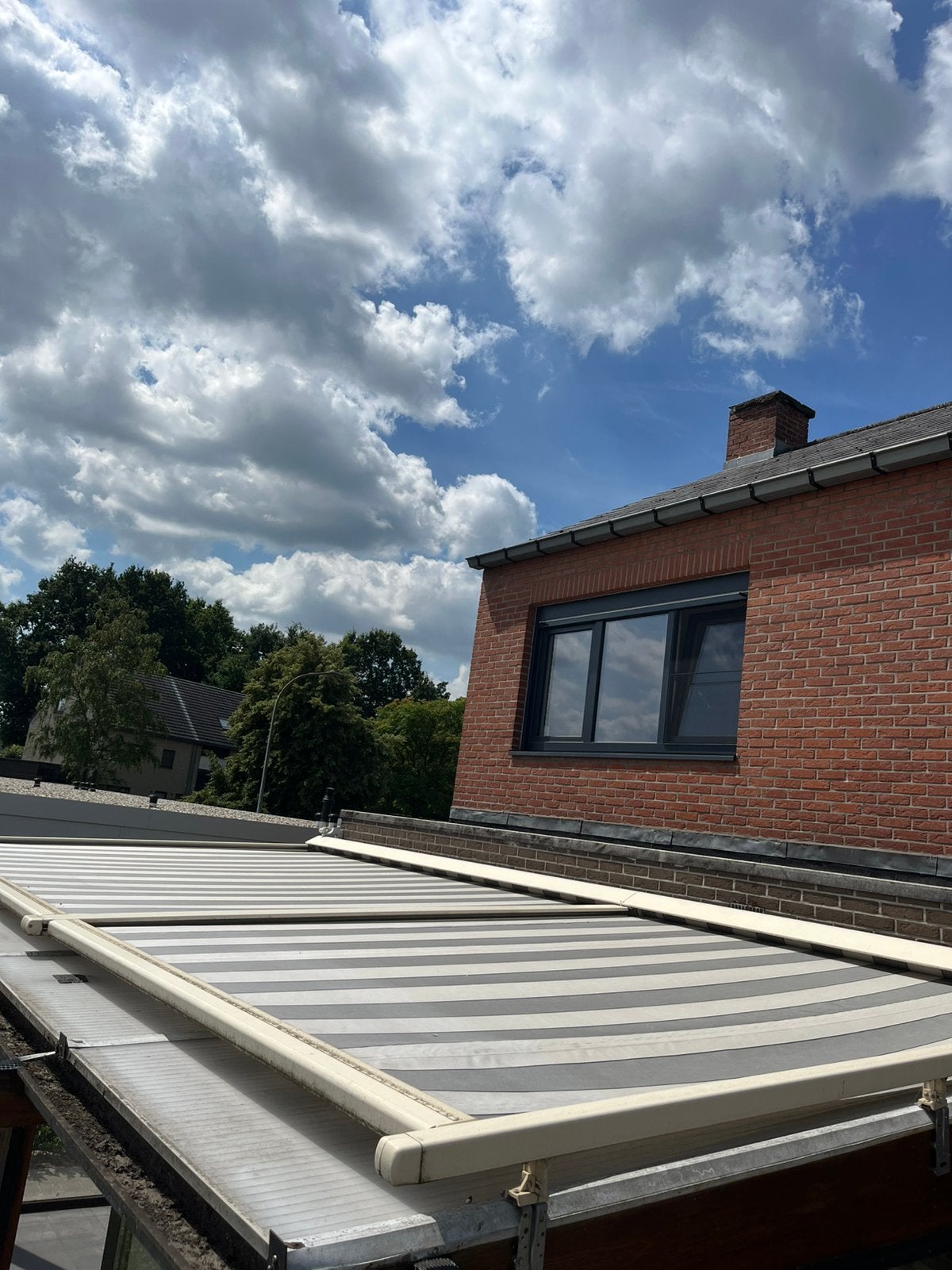 Zonnenluifel voor veranda, Tuin en Terras, Ophalen, Gebruikt, Elektrisch