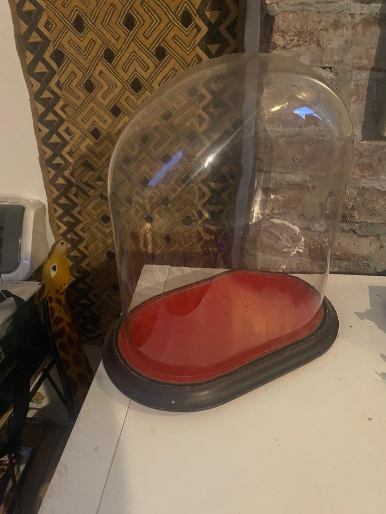 Antieken glazen koepel / stomp, mond geblazen glas, Ophalen