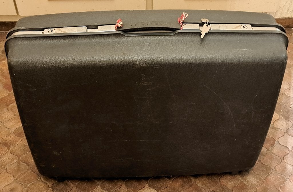 Samsonite vintage valies / retro koffer grijs, Ophalen