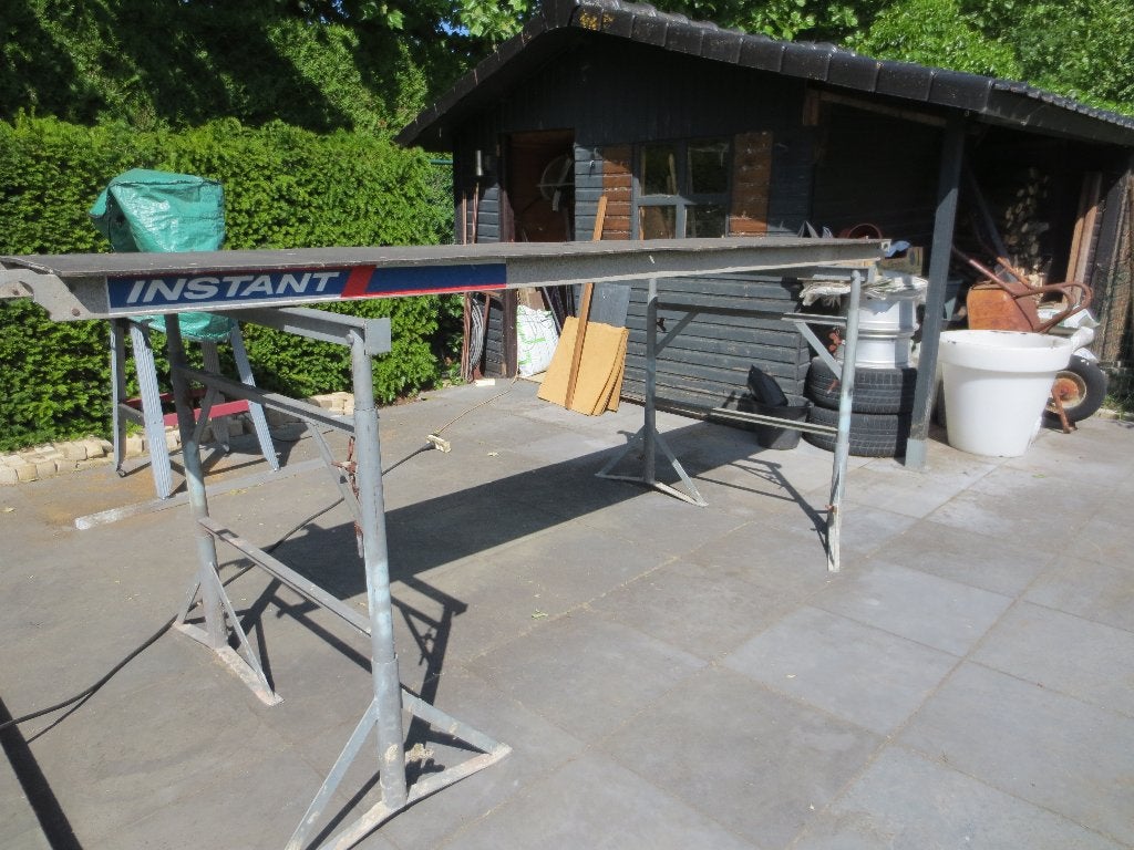 Te Koop, Metalen schragen, Ophalen, Gebruikt, Ladder, Opvouwbaar of Inschuifbaar