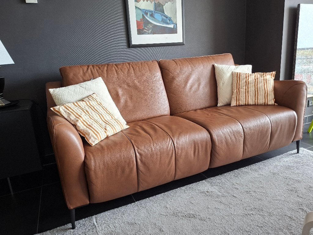Zetel Relax elektrische bediening, Comme neuf, Enlèvement, Modern - Klassiek, Cuir