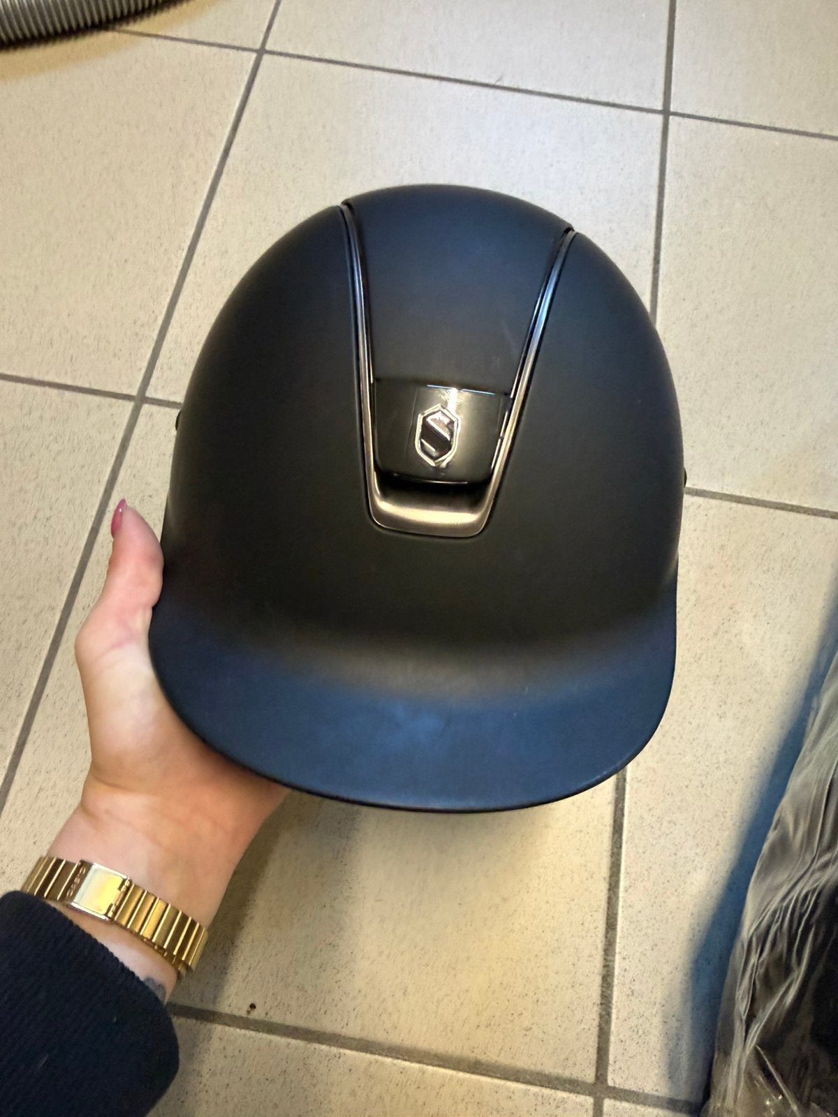 Samshield, Dieren en Toebehoren, Gebruikt, Ophalen of Verzenden, Rijhelm/cap, Zwart